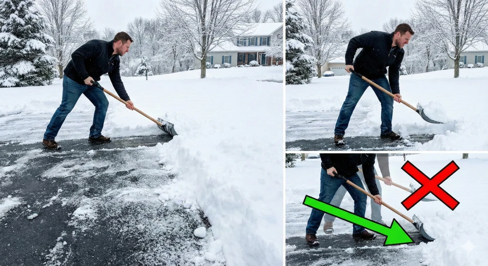 Snow shoveling back pain Snow shoveling back pain