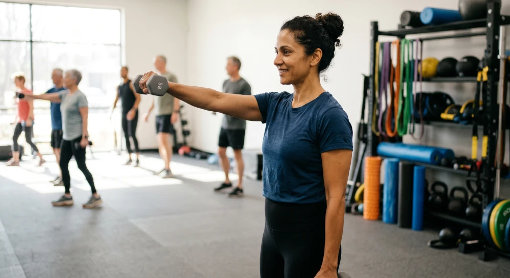 rotator cuff injury symptoms An active person demonstrating healthy shoulder movement and posture after successful physical therapy recovery.