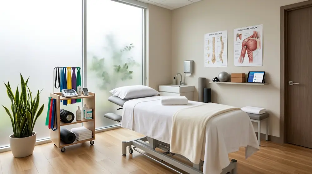 Private Pelvic Physiotherapy Treatment Room Comfortable and private treatment room at Sterling Physiotherapy in Hamilton