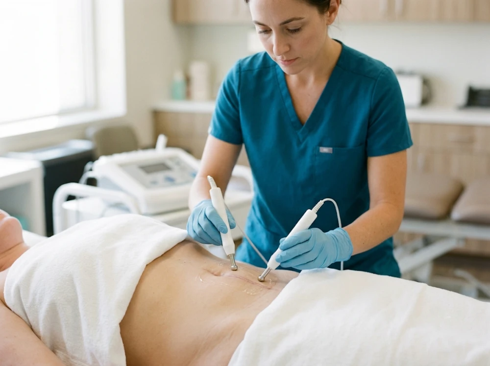 Dolphin Neurostim Professional Scar Release Kit used at Sterling Physiotherapy Hamilton and Burlington