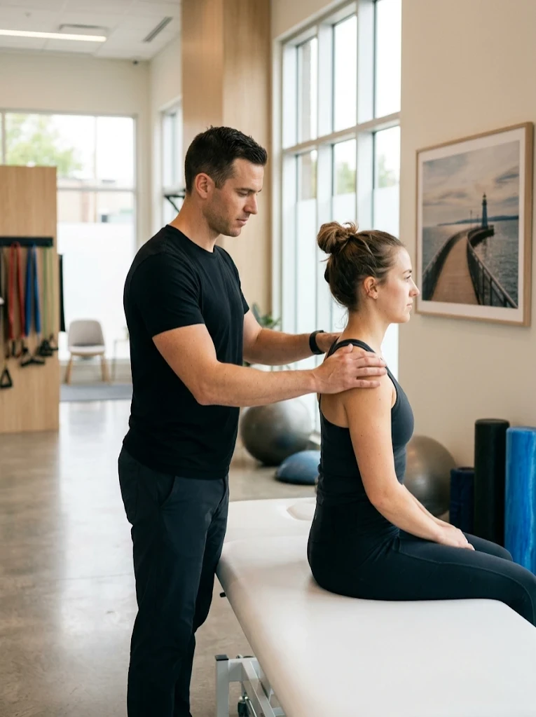 Private physiotherapy treatment room at Sterling Physiotherapy clinic in Hamilton Ontario